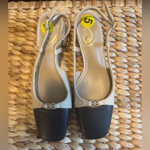 Sam Edelman Beige and Black Heels